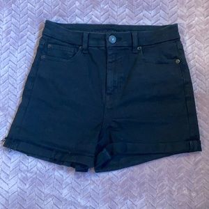 High waisted denim shorts